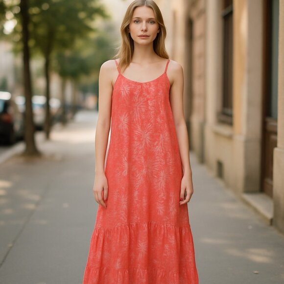 NWT MICHAEL Michael Kors Sangria Gold Maxi Chain Dress - Picture 1 of 9